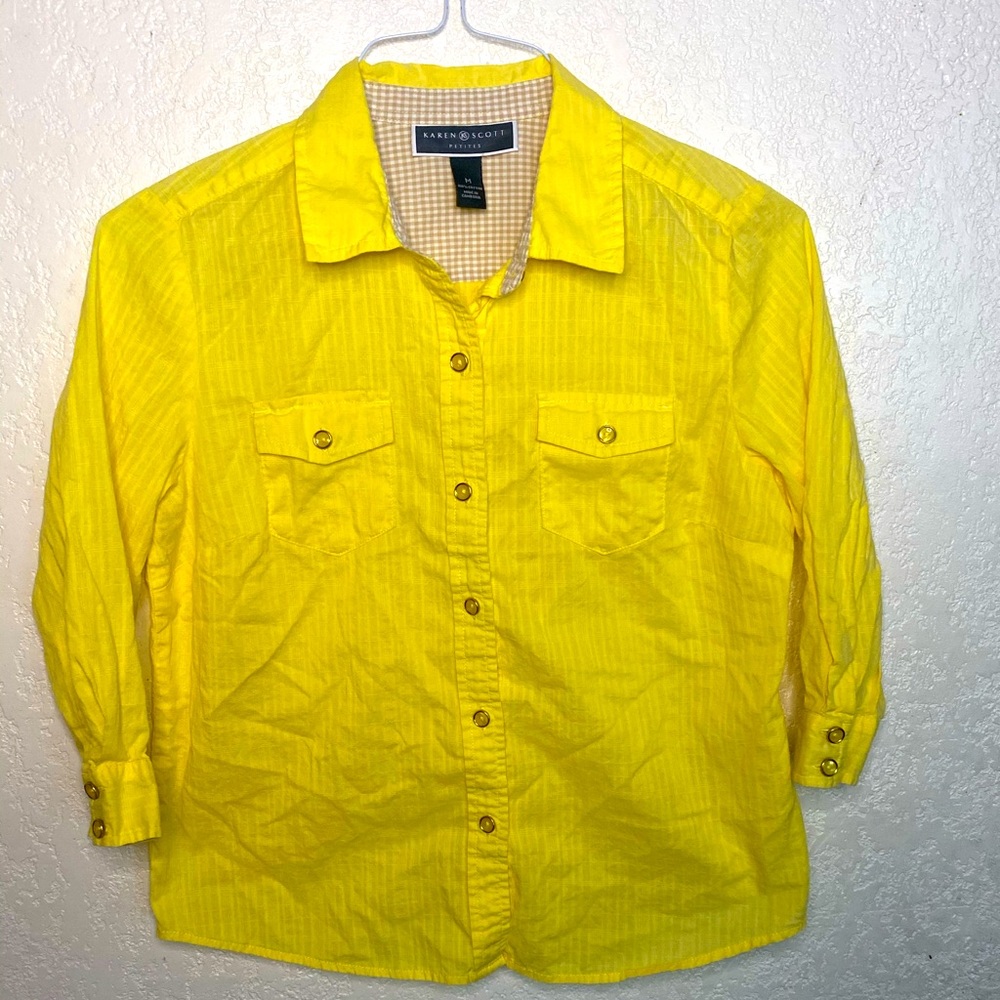 Karen Scott Yellow shirt